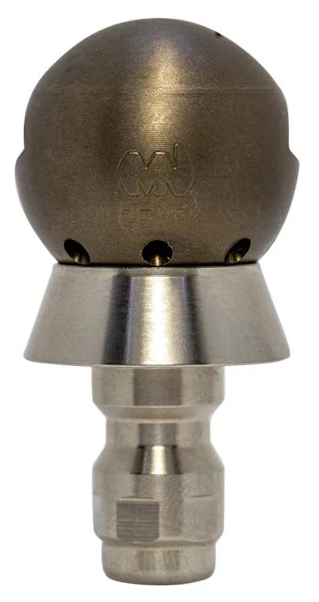 Grease Ball Thruster Nozzle 3/8" with QR SS Adaptor[165 GB8R10C]