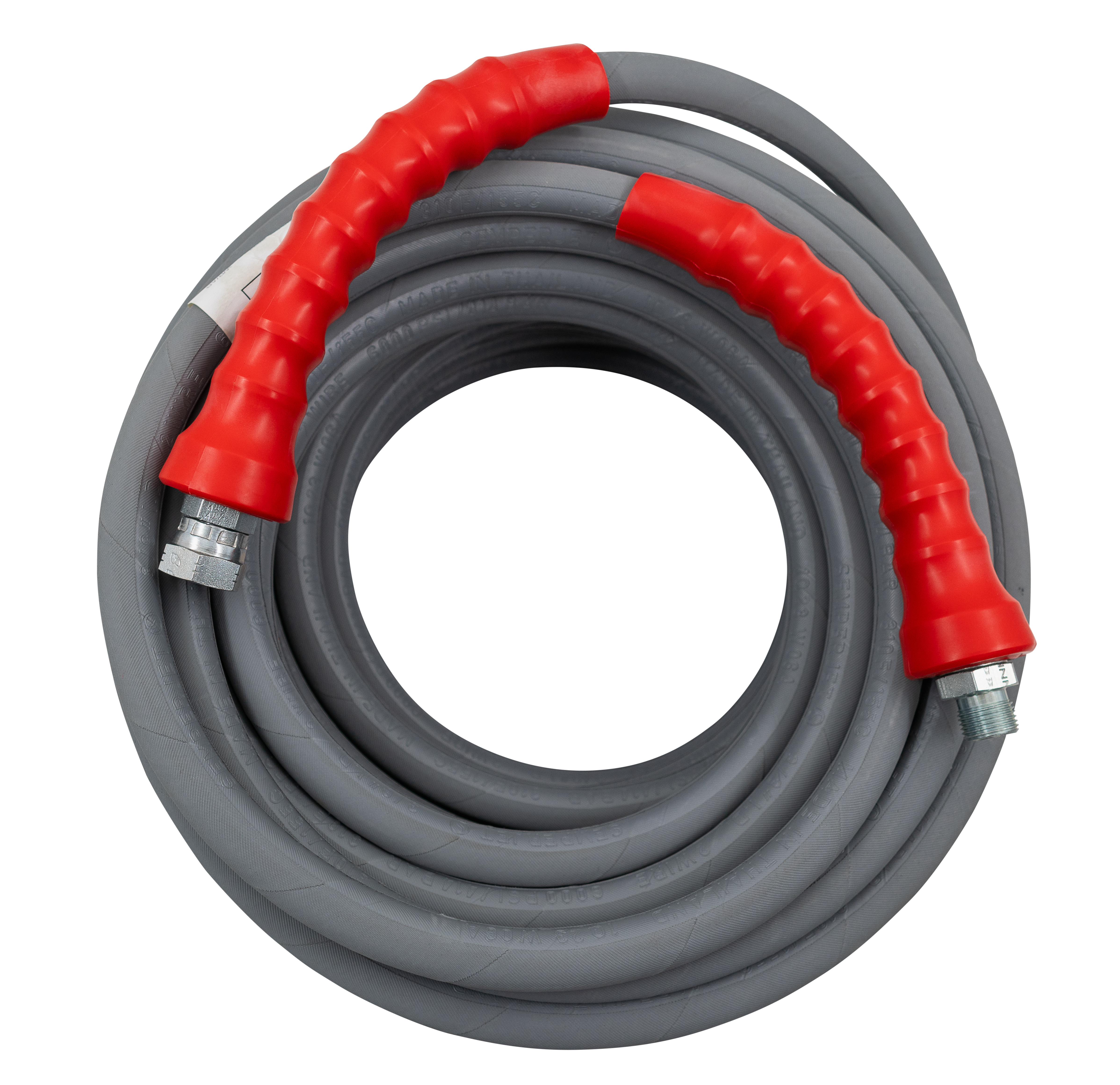 3/8" R2 2 Wire Hose - Grey - 6,000 PSI - Semperit[165 R2J400 01MG 3/8MX3/8 FS]