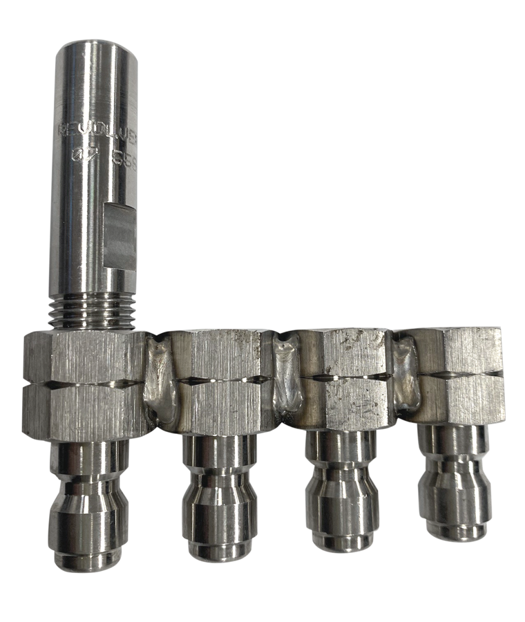 Softwash Nozzle Holder – with 2 Nozzles plus Revolver [Softwash Nozzle Holder-4Nozzles]