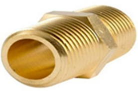 Hex Nipple Std Brass