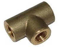 Female Tee Cast Brass