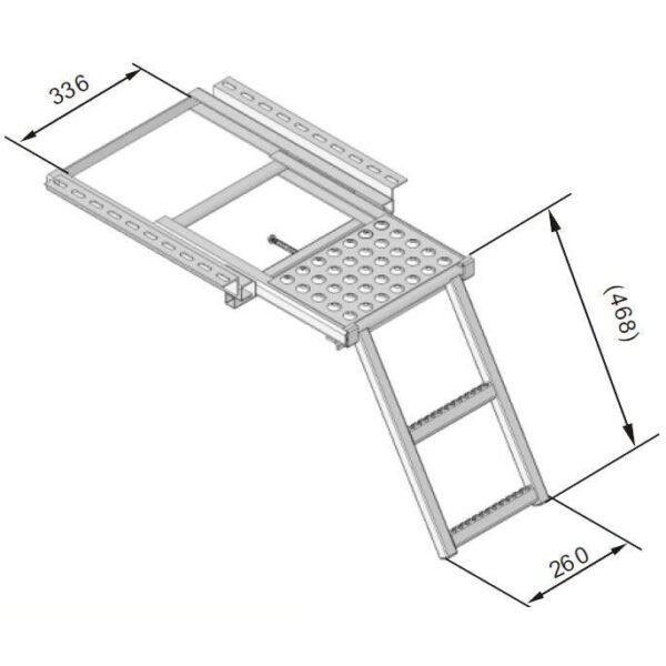 Ladder Two Step C/W Brkt & Platform Z/P[163 70921BP]