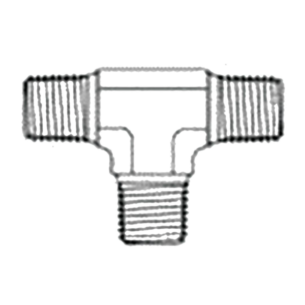Tee: 3/8" BSPT M[165 BTM-BTM-BTM-080808]